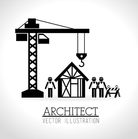 Construction design over white background illustrationのイラスト素材