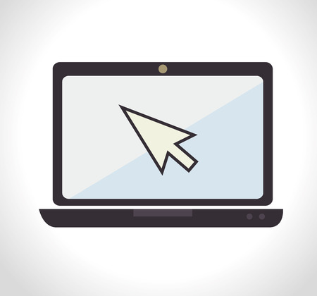 Technology pointer design over white background illustrationのイラスト素材