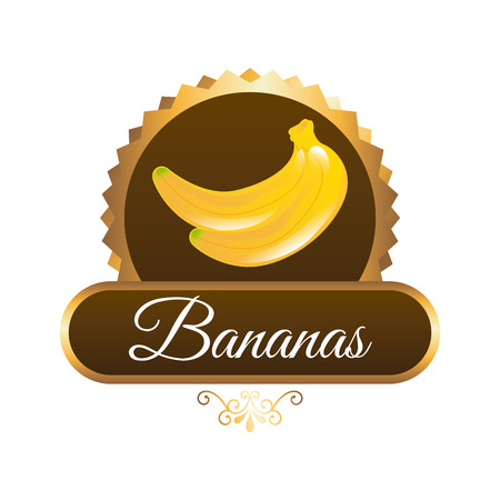 banana fruits design over white background illustrationのイラスト素材