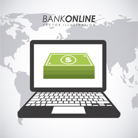 money design over gray background illustrationのイラスト素材