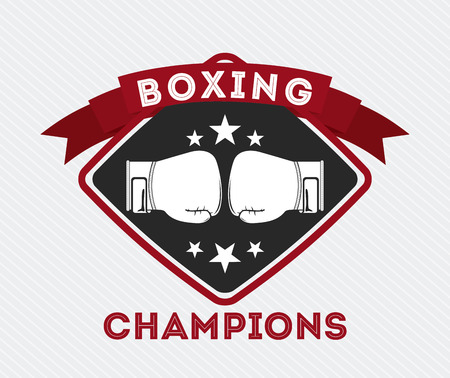 boxing design over white background illustrationのイラスト素材