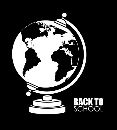 back to School globe design over gray background illustrationのイラスト素材
