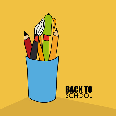 Back to School design over gray background illustrationのイラスト素材