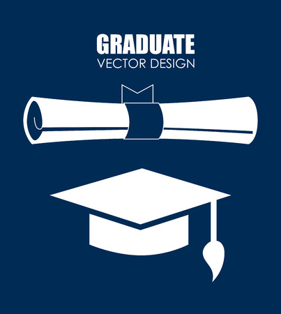 Education design over blue background illustrationのイラスト素材