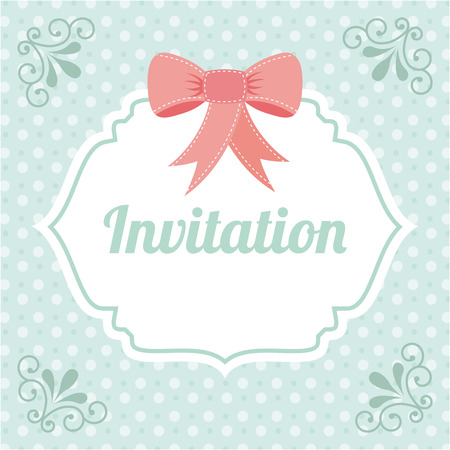 Invitation design over blue background illustrationのイラスト素材