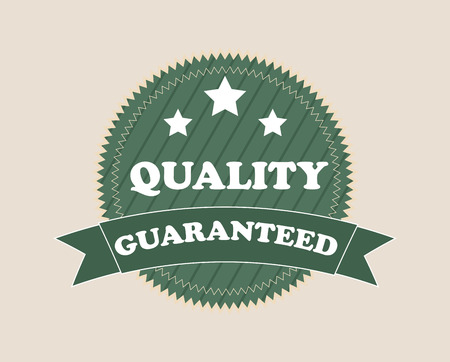 quality guaranteed design over white background illustrationのイラスト素材