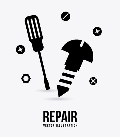 repair design over white background illustrationのイラスト素材