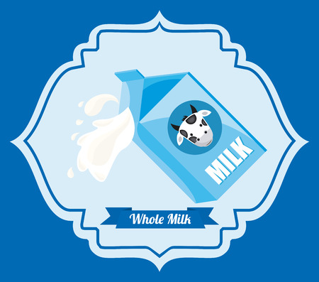 milk design over blue background illustration のイラスト素材