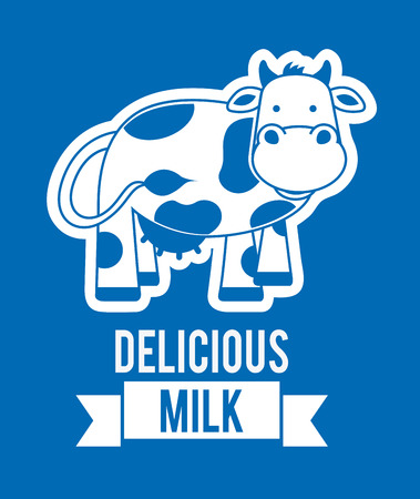 milk design over blue background illustrationのイラスト素材