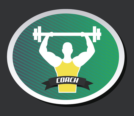 Weight lifting design over gray background illustrationのイラスト素材