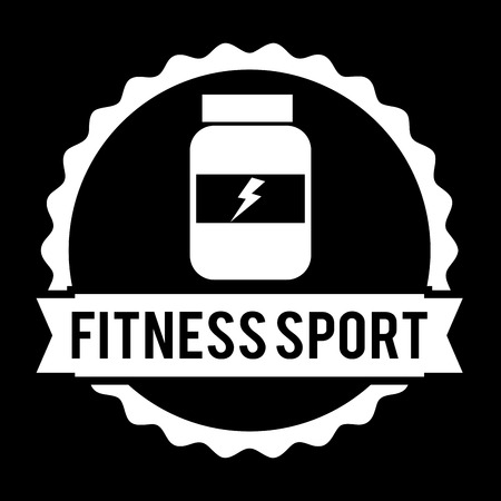 Fitness sport design over black background illustrationのイラスト素材