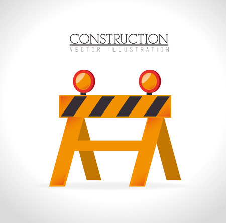 Construction barrier design over white background illustrationのイラスト素材