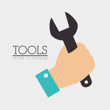 Construction tool design over gray background illustrationのイラスト素材
