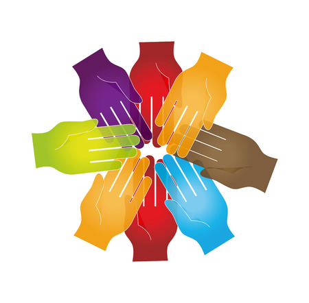 Teamwork design over white background illustrationのイラスト素材