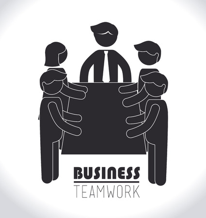 Business teamwork design over white background illustrationのイラスト素材