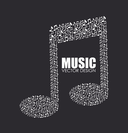 Music design over black background illustrationのイラスト素材