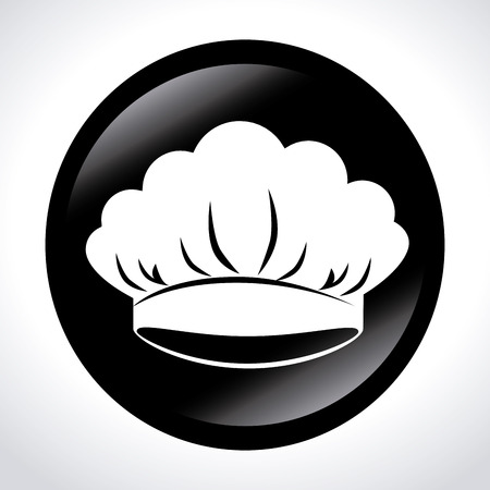 Restaurant chef hat design over gray background illustrationのイラスト素材