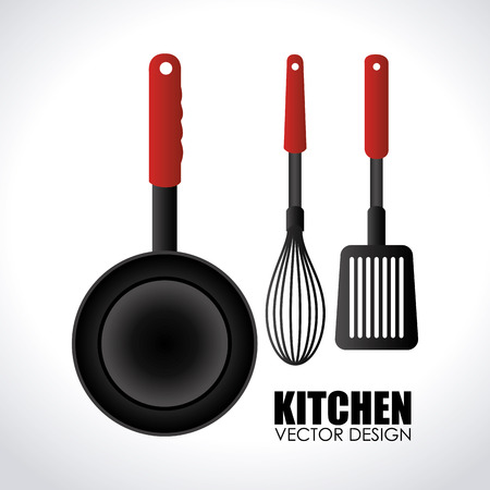 Kitchen utensils design over gray background illustrationのイラスト素材