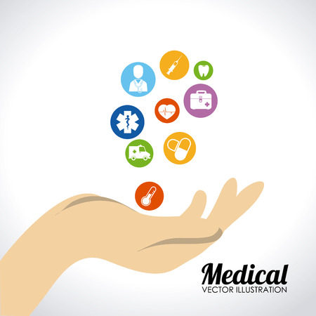 Medical design over white background,vector illustrationのイラスト素材