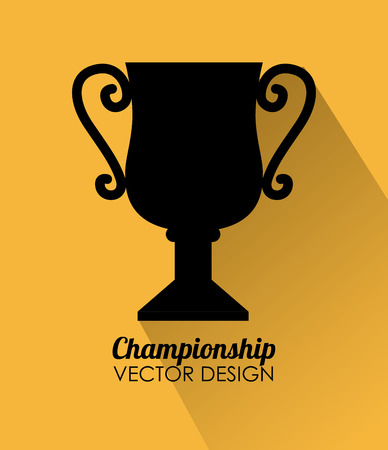 Championship Winner design over yellow background illustrationのイラスト素材