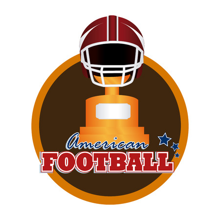 American football design over white background illustrationのイラスト素材