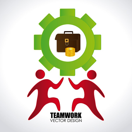 Business teamwork design over white background, illustrationのイラスト素材