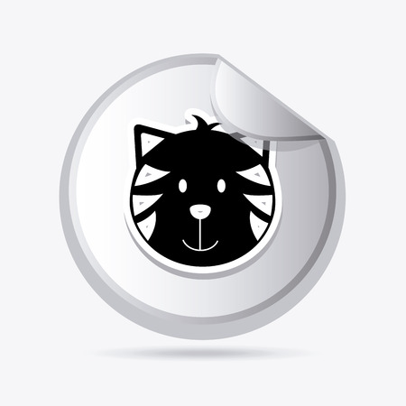 cat design over white background illustrationのイラスト素材