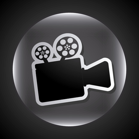 camera design over black background illustrationのイラスト素材