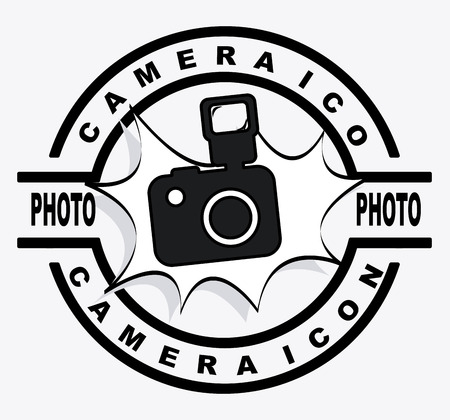 camera icon design over white background illustrationのイラスト素材