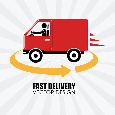 Fast Delivery design over white background illustrationのイラスト素材