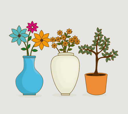 Ecology design over beige background illustrationのイラスト素材