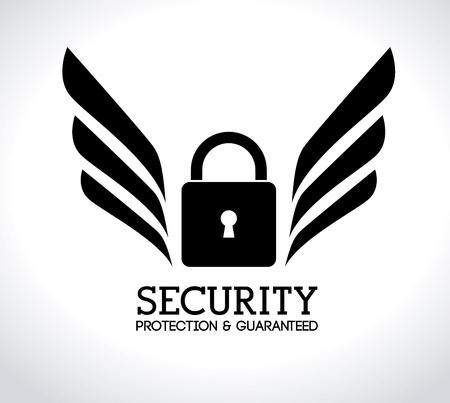 Security design over white background illustrationのイラスト素材