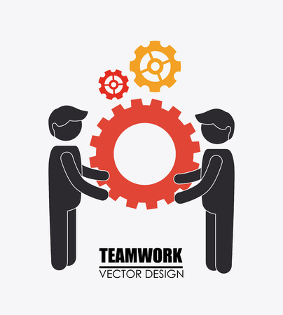 Teamwork design over white background illustrationのイラスト素材