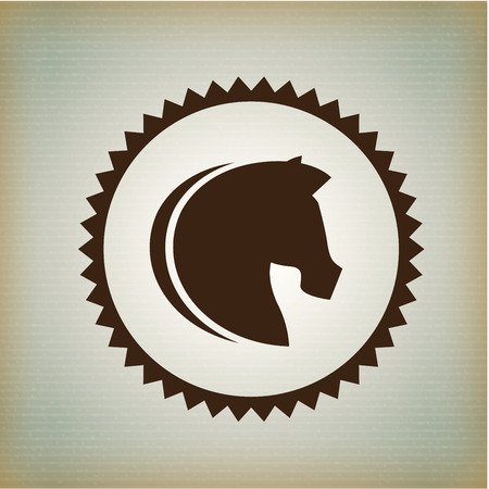 horse design over  patten background vector illustrationのイラスト素材