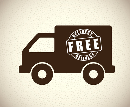 delivery design over beige background vector illustrationのイラスト素材