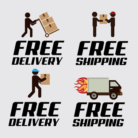 delivery design over white background vector illustrationのイラスト素材
