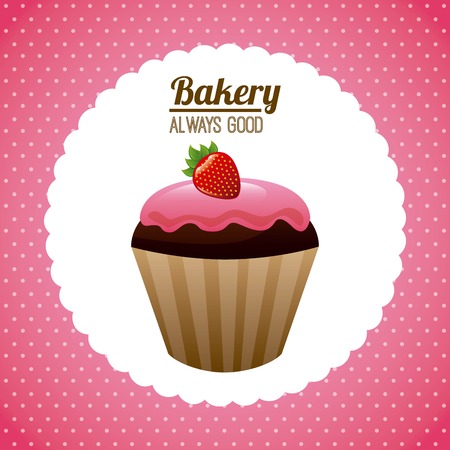 bakery design over  dotted background vector illustration のイラスト素材