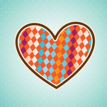 love card over  blue background vector illustrationのイラスト素材