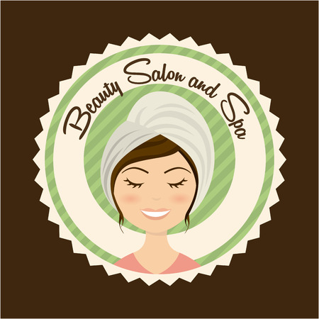 spa design over brown background vector illustrationのイラスト素材