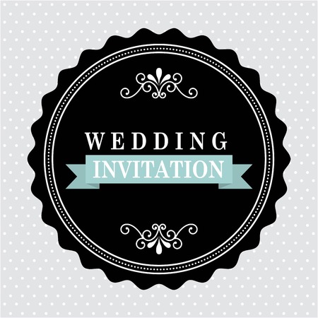 wedding design over dotted background vector illustrationのイラスト素材