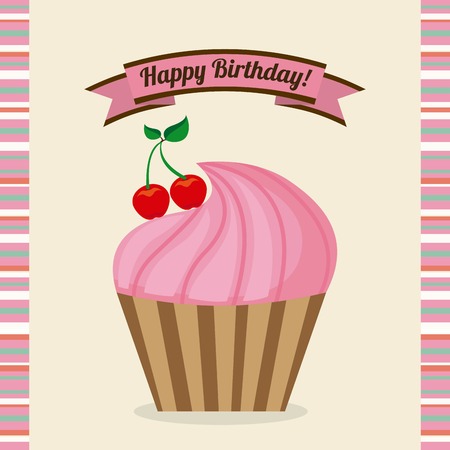 Birthday design over  white  background, vector illustrationのイラスト素材