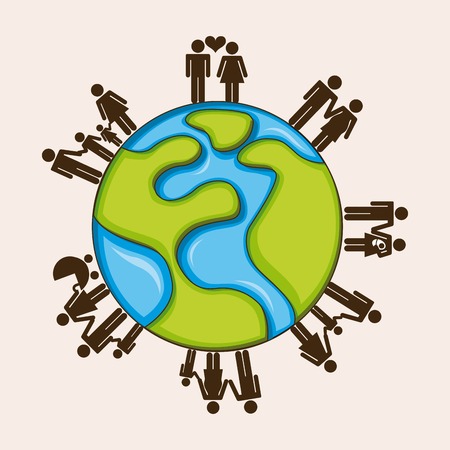 family design over  white background vector illustrationのイラスト素材