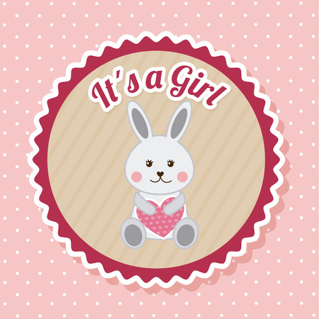 baby design over pink  background vector illustrationのイラスト素材