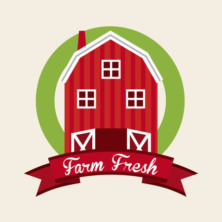 farm fresh design over  white background vector illustrationのイラスト素材