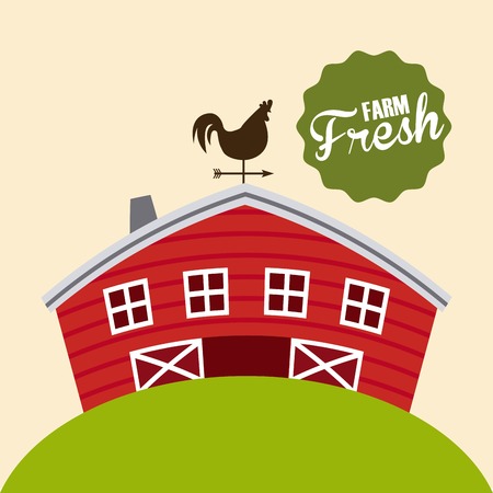farm fresh design over  white background vector illustrationのイラスト素材