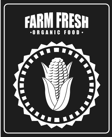 farm fresh design over black background vector illustrationのイラスト素材