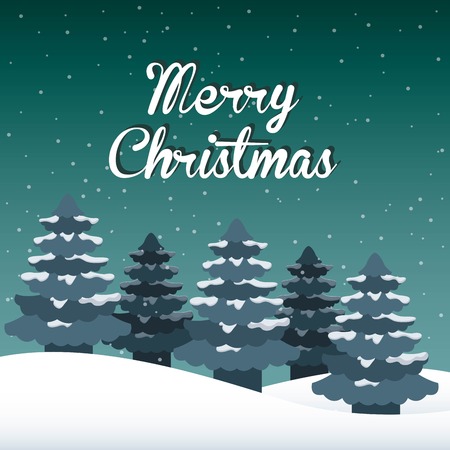 christmas design over  snowscape background vector illustrationのイラスト素材