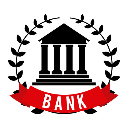 Bank design over  white background, vector illustrationのイラスト素材