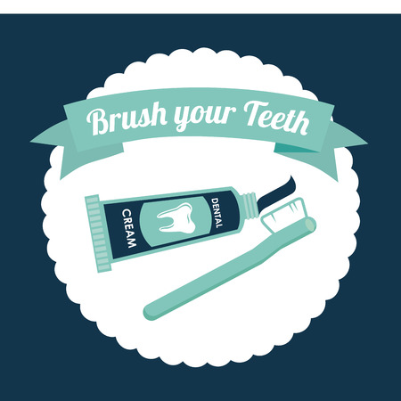 dental design over blue  background vector illustrationのイラスト素材