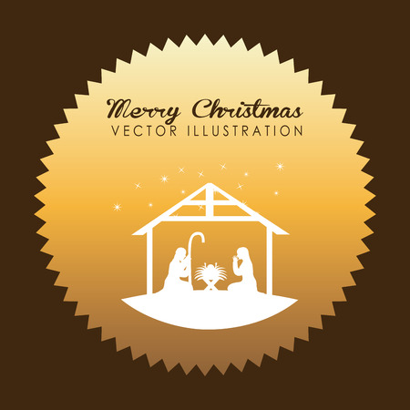 christmas design over  brown  background vector illustrationのイラスト素材